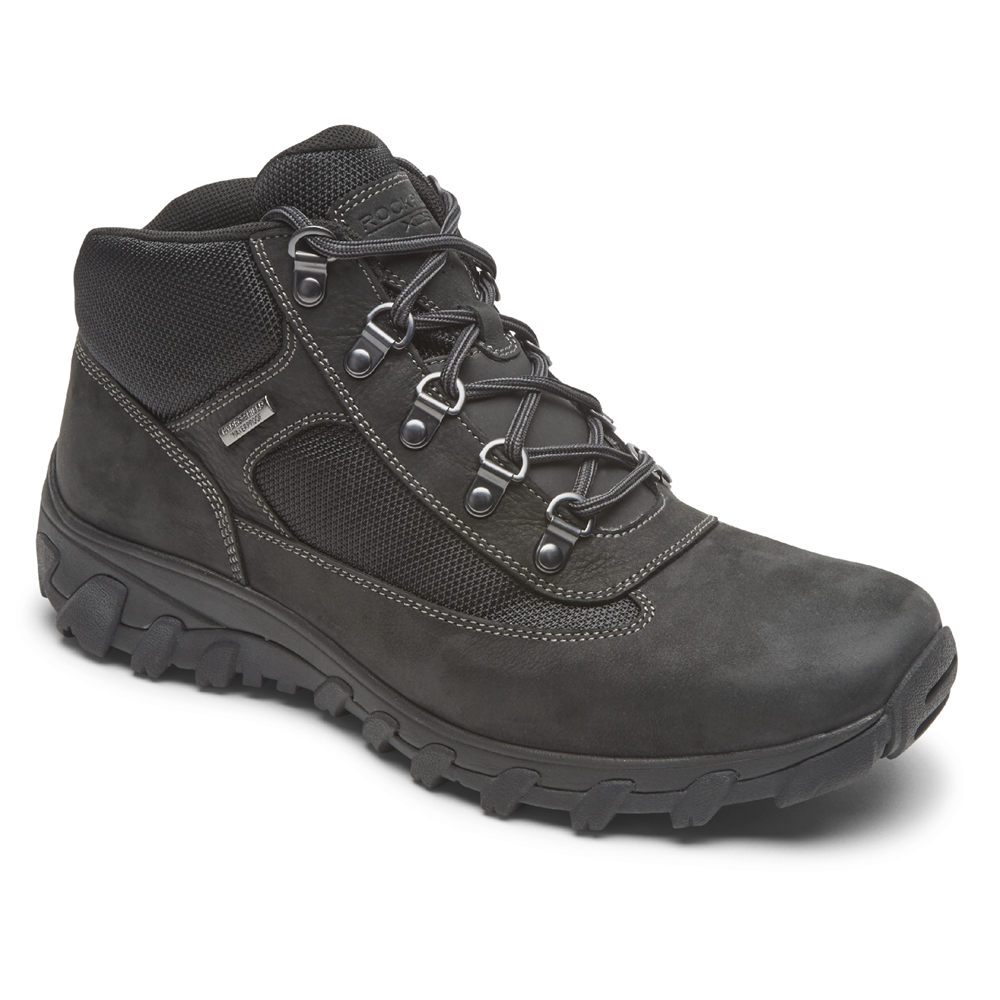 Botas Rockport Hombre Mexico - Cold Springs Plus Waterproof Chukka Negros - XJWFH9107